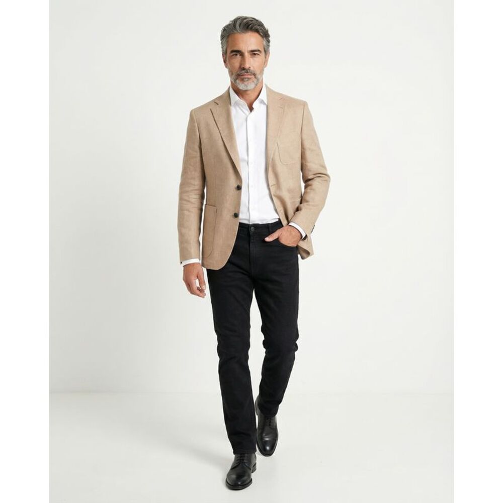 Peserico Beige Linen Men's Blazer